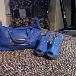 Royal Blue purse and shoes